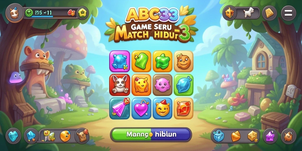 Tampilan gameplay seru dan menantang dalam game Match-3.