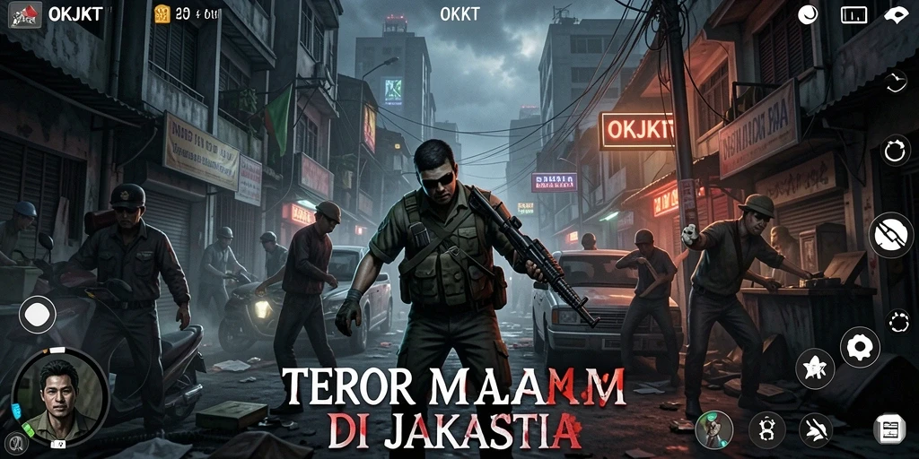 Gameplay OKJKT menampilkan suasana mencekam di Jakarta.
