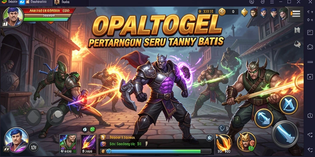 Screenshot menunjukkan pertarungan mendebarkan dalam OPALTOGEL.