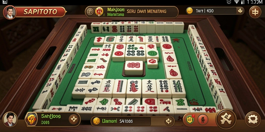Tampilan gameplay Mahjong yang menarik di SAPITOTO.